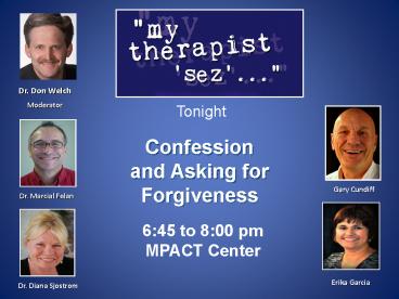 Confession and Asking for Forgiveness