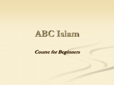 ABC Islam