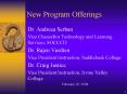 New Program Offerings PowerPoint PPT Presentation