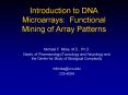 Introduction to DNA Microarrays: Functional Mining of Array Patterns PowerPoint PPT Presentation
