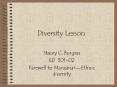 Diversity Lesson PowerPoint PPT Presentation