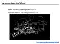 Language Learning Week 1 PowerPoint PPT Presentation