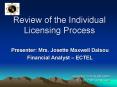 Review of the Individual Licensing Process PowerPoint PPT Presentation