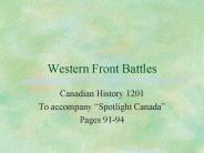 Western Front Battles