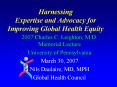 Harnessing Expertise and Advocacy for Improving Global Health Equity PowerPoint PPT Presentation