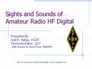Sights and Sounds of Amateur Radio HF Digital