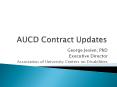 AUCD Contract Updates PowerPoint PPT Presentation