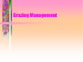 Grazing Management PowerPoint PPT Presentation