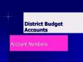 District Budget Accounts PowerPoint PPT Presentation