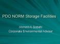 PDO NORM Storage Facilities PowerPoint PPT Presentation