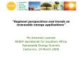 Regional perspectives and trends on renewable energy applications PowerPoint PPT Presentation