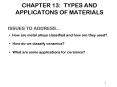 CHAPTER 13: TYPES AND APPLICATONS OF MATERIALS PowerPoint PPT Presentation