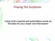 Praying The Scriptures
