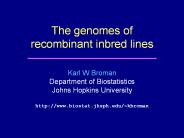 The genomes of recombinant inbred lines