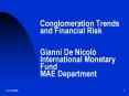 Conglomeration Trends and Financial Risk Gianni De Nicol International Monetary Fund MAE Department PowerPoint PPT Presentation
