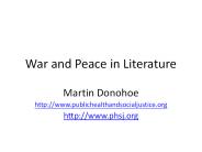 War and Peace in Literature