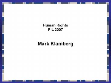 Human Rights