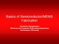 Basics of SemiconductorMEMS Fabrication PowerPoint PPT Presentation