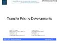 Transfer Pricing Developments PowerPoint PPT Presentation