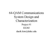 64-QAM Communications System Design and Characterization