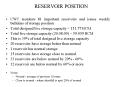 RESERVOIR POSITION PowerPoint PPT Presentation