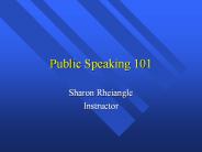 Public Speaking 101