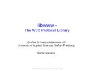libwww - The W3C Protocol Library