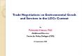 Trade Negotiations on Environmental Goods and Services in the LDCs Context PowerPoint PPT Presentation