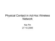 Physical Contact in AdHoc Wireless Network