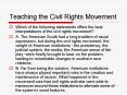 Teaching the Civil Rights Movement PowerPoint PPT Presentation