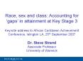 Race, sex and class: Accounting for gaps in attainment at Key Stage 3 Keynote address to African Car PowerPoint PPT Presentation