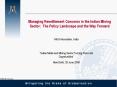 Managing Resettlement Concerns in the Indian Mining Sector: The Policy Landscape and the Way Forward PowerPoint PPT Presentation
