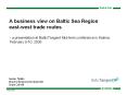 A business view on Baltic Sea Region eastwest trade routes PowerPoint PPT Presentation