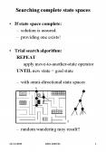 Searching complete state spaces PowerPoint PPT Presentation