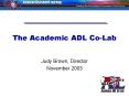 The Academic ADL CoLab PowerPoint PPT Presentation