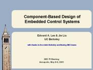 ComponentBased Design of Embedded Control Systems