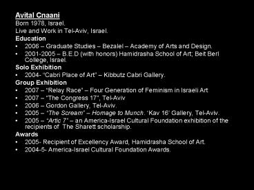 Avital Cnaani