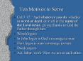 Ten Motives to Serve PowerPoint PPT Presentation