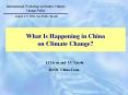 What Is Happening in China on Climate Change? PowerPoint PPT Presentation