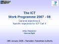 The ICT Work Programme 2007 - 08 PowerPoint PPT Presentation