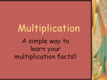 PPT – Multiplication PowerPoint presentation | free to view - id ...