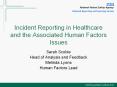 Incident Reporting in Healthcare and the Associated Human Factors Issues PowerPoint PPT Presentation