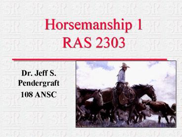 Horsemanship 1 RAS 2303