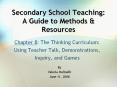 Secondary School Teaching: A Guide to Methods PowerPoint PPT Presentation