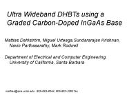 Ultra Wideband DHBTs using a Graded CarbonDoped InGaAs Base