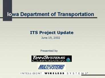 Iowa Department of Transportation