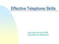 Effective Telephone Skills PowerPoint PPT Presentation