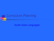 Curriculum Planning