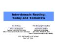 Inter-domain Routing: Today and Tomorrow PowerPoint PPT Presentation