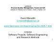 CIS224 Software Projects: Software Engineering and Research Methods PowerPoint PPT Presentation
